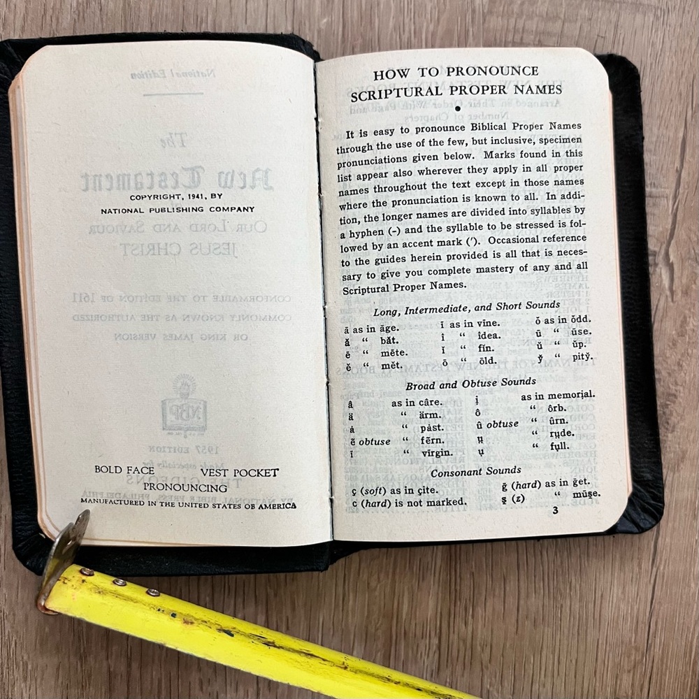 1957 NEW TESTAMENT & PSALMS PROVERBS Pocket Bible by National Gideon's KJV - Picture 6 of 7